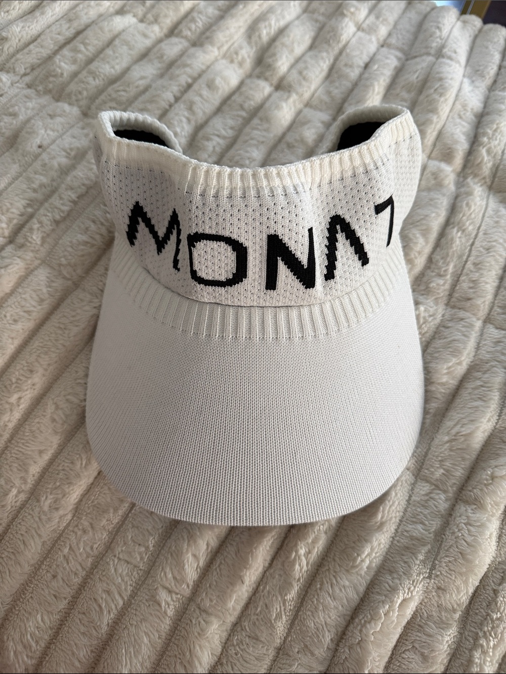 White Knit Visor for Woman!
